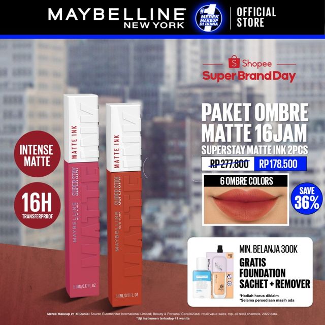 MAYBELLINE Superstay Matte Ink 2pcs Ombre Set