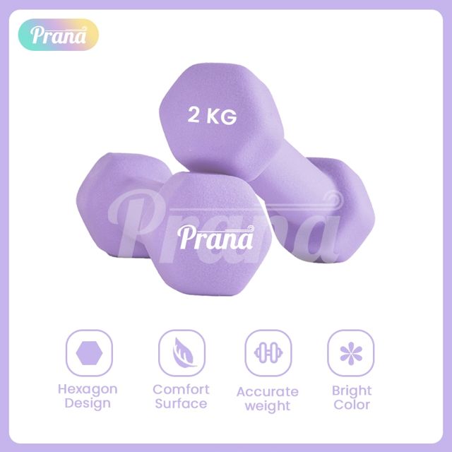 PRANA Dumbell 2Kg Pastel 2pcs