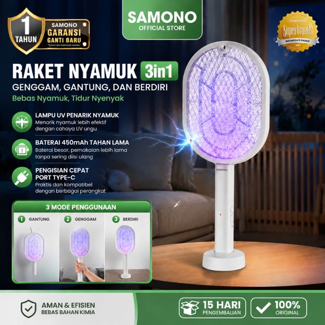 SAMONO Raket Nyamuk Listrik UV MS40
