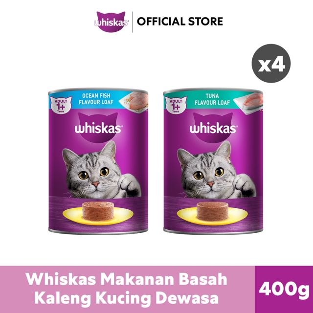 WHISKAS Kaleng 400gr isi 4