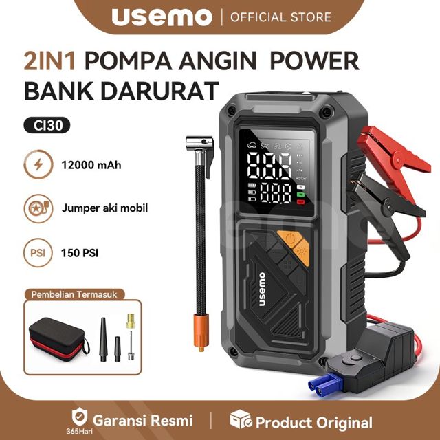 USEMO CI30 Jump Starter + Pompa Ban