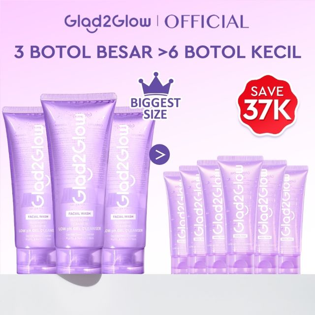 Glad2Glow Blueberry Ceramide Low pH Gel Cleanser 150ml