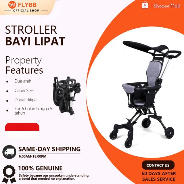 FLYBB Magic Stroller Baby Lipat 2 Arah Travel Cabin Size