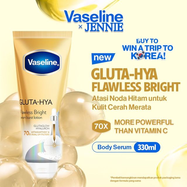 Vaseline Gluta-Hya Flawless Bright Serum Burst Lotion 330mL