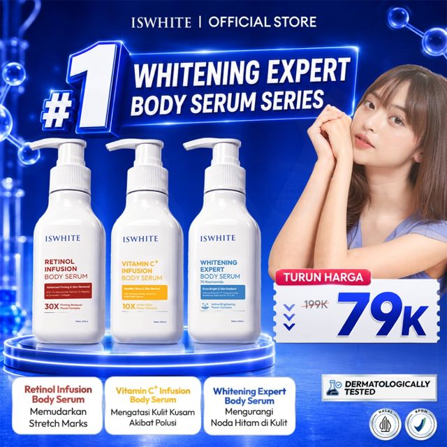 ISWHITE Whitening Expert Body Serum Retinol 7% Niacinamide 200ml