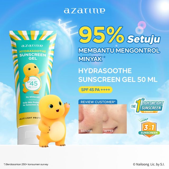 Azarine Hydrasoothe Sunscreen Gel NAILOONG EDITION SPF45 PA++++ 50ml