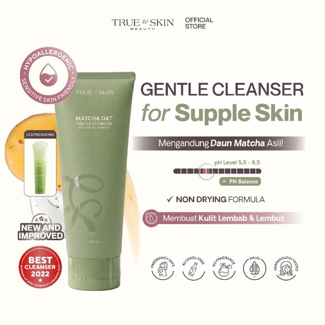 True to Skin Matcha Oat Gentle Cleanser - Sabun Cuci Muka Semua Jenis Kulit