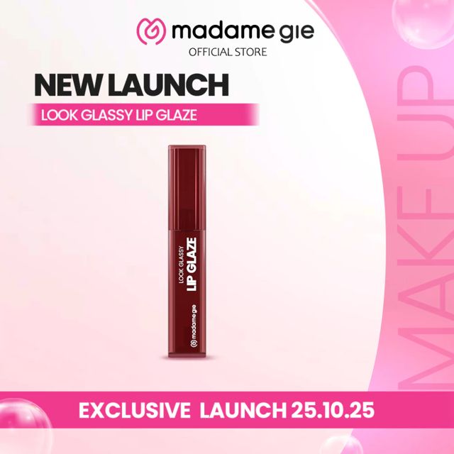 Madame Gie Look Glassy Lip Glaze - Makeup Lip Vinyl Glaze | Longlasting Glaze Lock | Transferproof Smudgeproof