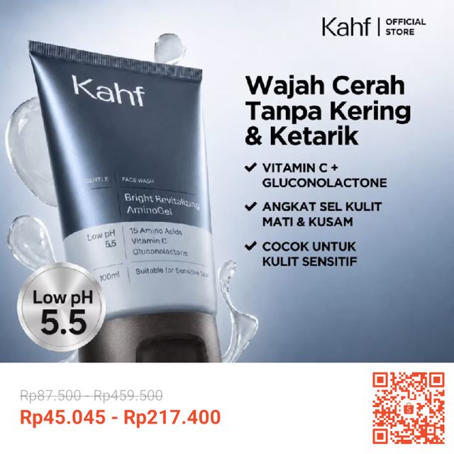Kahf Bright Revitalizing Amino Gel Face Wash 100 ml