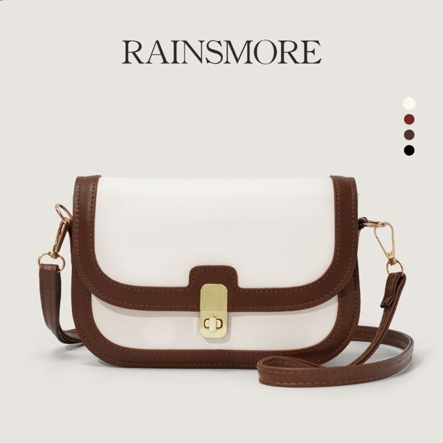 RAINSMORE Tas Kecil Wanita – Tas Bahu & Selempang Mini Model Persegi, Gaya Retro, Elegan & Fashionable