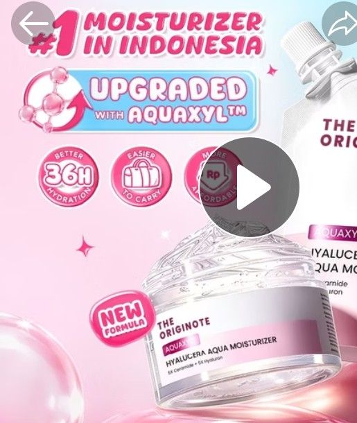 [NEW LAUNCH] The Originote Hyalucera Aqua Moisturizer 50 ml and Refill 30 ml - Pelembab Wajah Hydrating Moist dengan Aquaxyl, 5 Jenis Hyaluronic Acid & Ceramide
