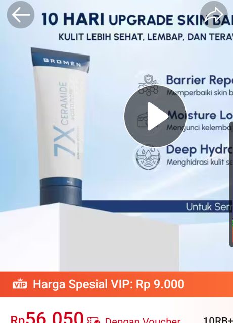 Bromen Moisturizer 7x Ceramide Pelembab Wajah Pria Menghidrasi Kulit Secara Maksimal