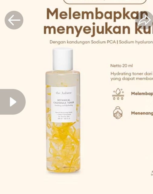 The Aubree Botanical Calendula Toner 200mL Hydrating Toner