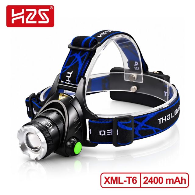 H2S Senter Kepala LED Zoom Cree XML T6 HS-568D