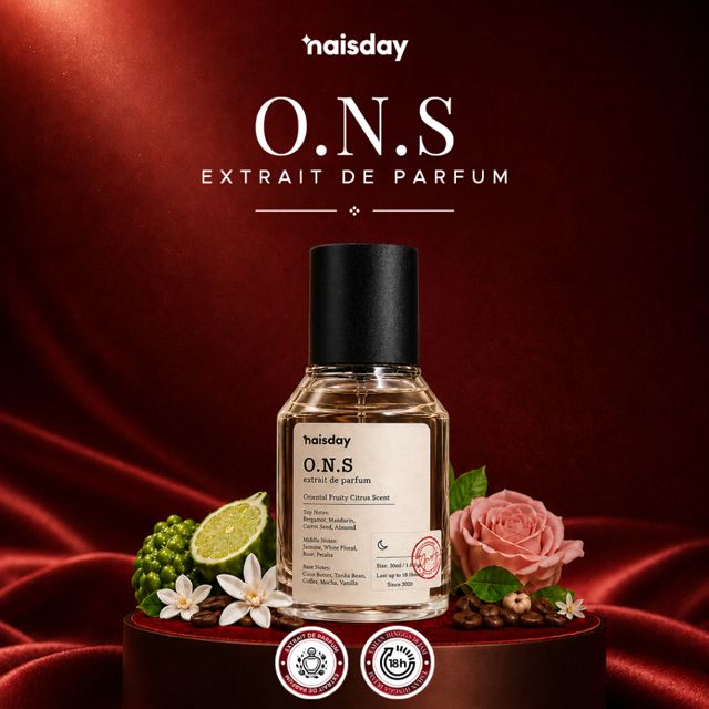 NAISDAY O.N.S Extrait de Parfum 30ml citrus almond tahan 18 jam