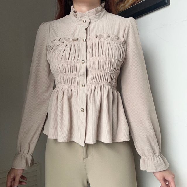 Olivia Top blouse korean style baby corduroy by Biel the Label