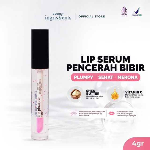Secret Ingredients Lip Serum 3in1 (serum+tint+plumper, BPOM, Mall)